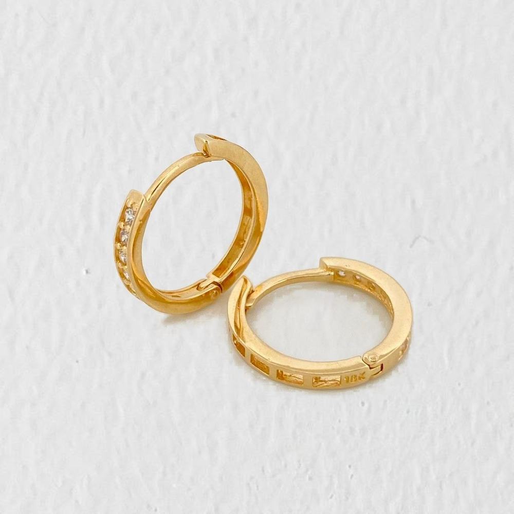 Candongas Carril 2.2g / 1.5cm Oro Amarillo 18K