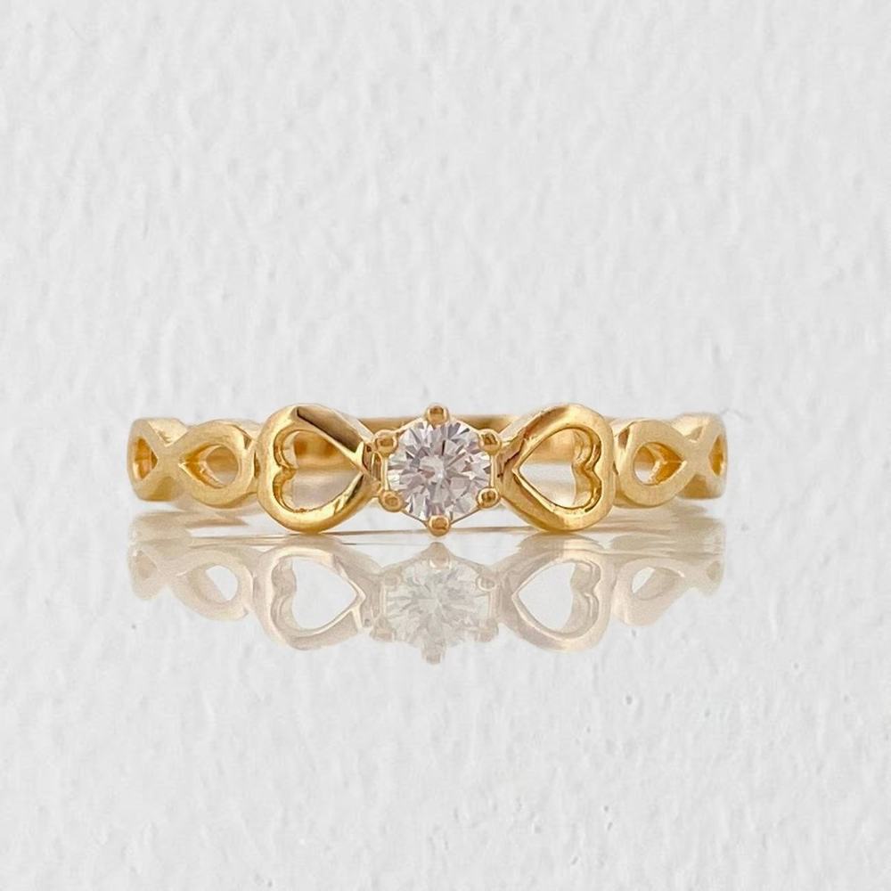 Anillo Solitario Infinito 1.65g / T7 Oro Amarillo 18K