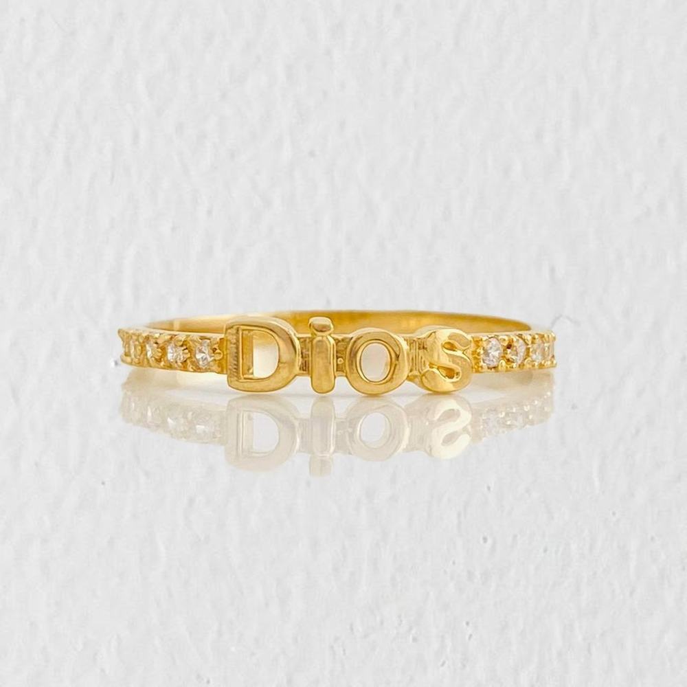 Anillo Churumbela Dios 1.15g / T4 3/4 Oro Amarillo 18K