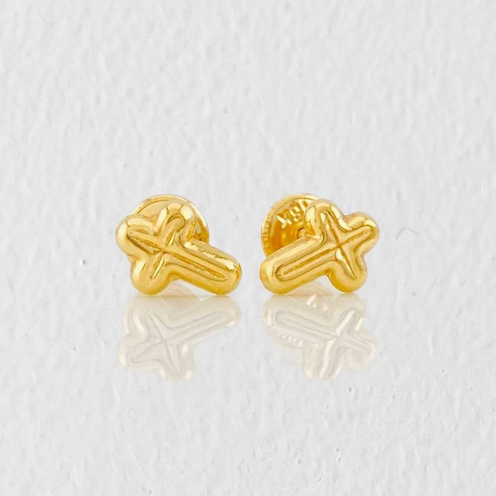 Topos Cruz 0.55g / 8mm Oro Amarillo 18K