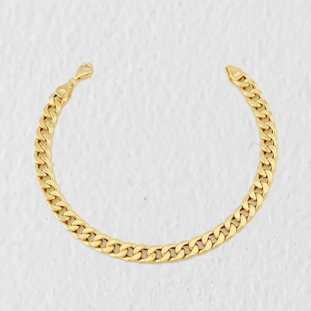 Pulso Cubano 3.5g / 19cm / 5.7mm Oro Amarillo 18K