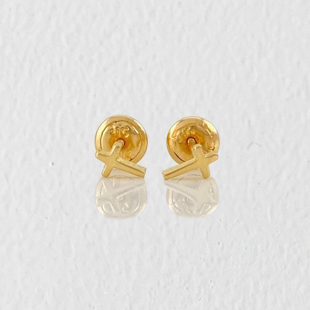Topos Cruz 0.55g / 5.7mm Oro Amarillo 18K