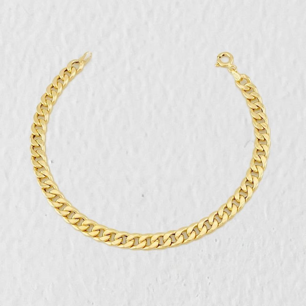 Pulso Cubano 2.3g / 19cm / 5.3mm Oro Amarillo 18K