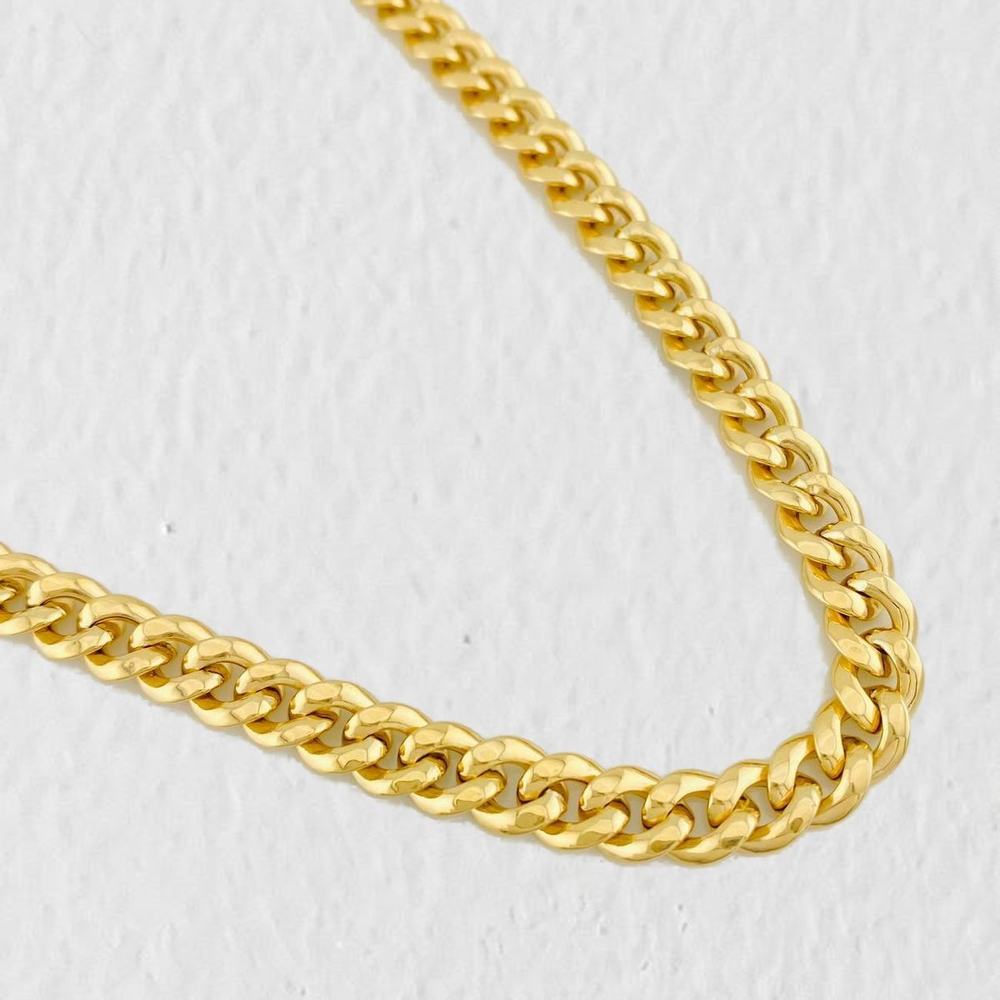 Cadena Cubana 13.75g / 60cm / 6.9mm Oro Amarillo 18K