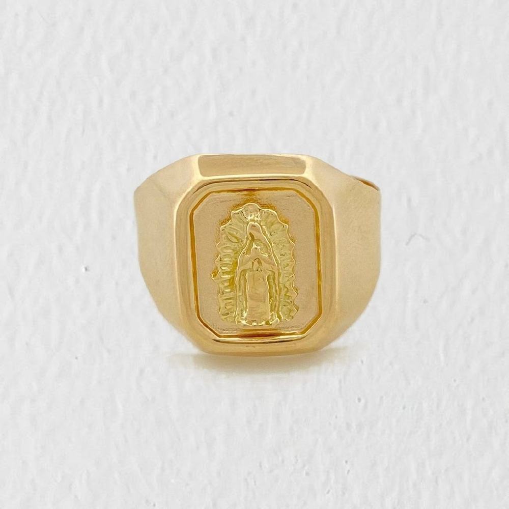 Anillo Virgen de Guadalupe 3.45 g / T9 1/4 Oro Amarillo 18K
