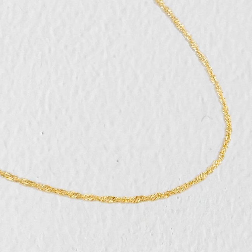 Cadena Singapur 1.4g / 45cm / 1.24mm Oro Amarillo 18K