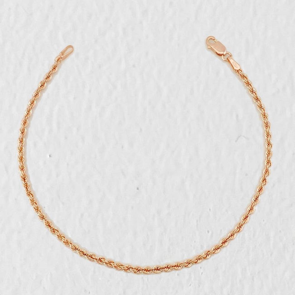 Pulso Lazo 1.5g / 19cm / 2.1mm Oro Rosa 18K