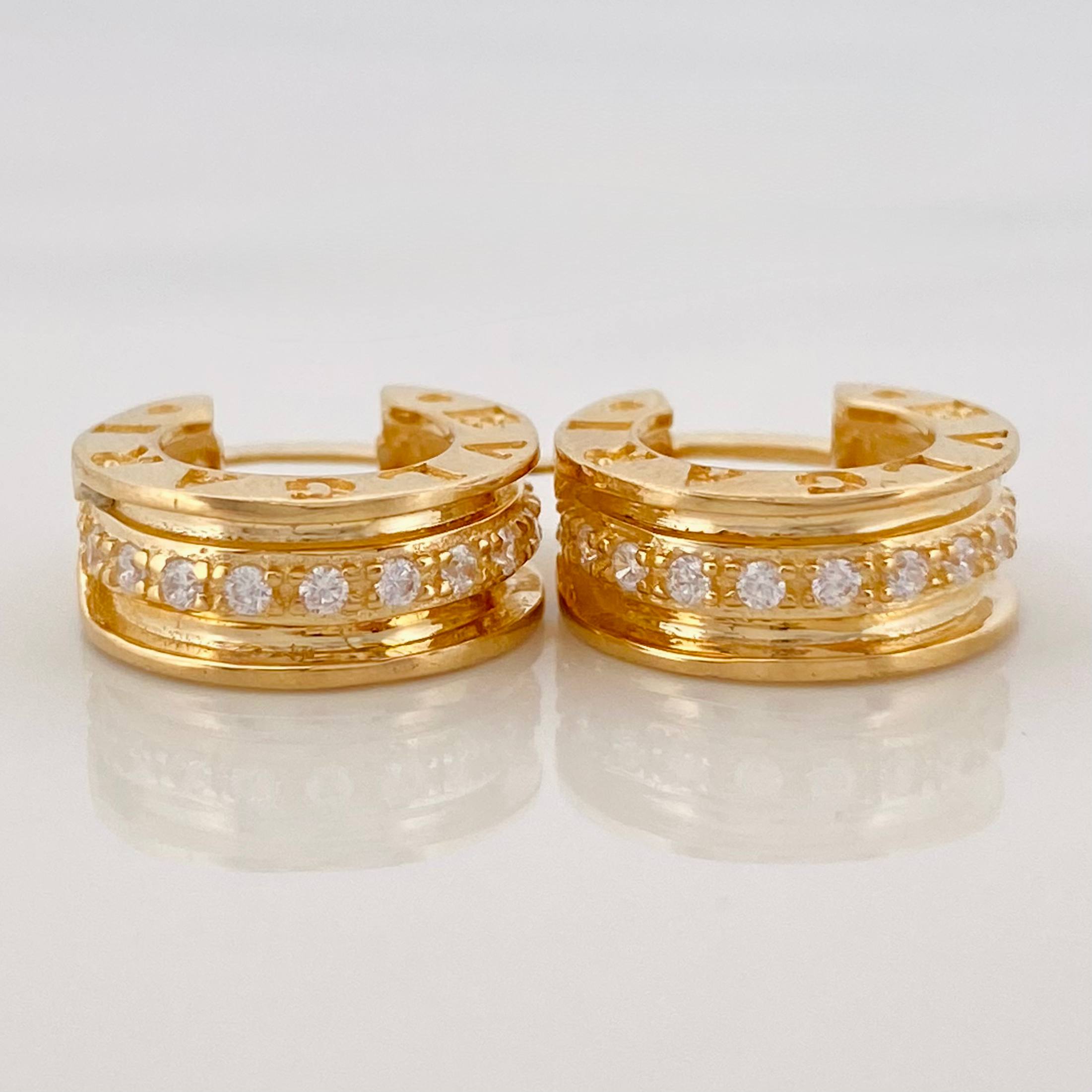 Candongas BV en oro amarillo 18K