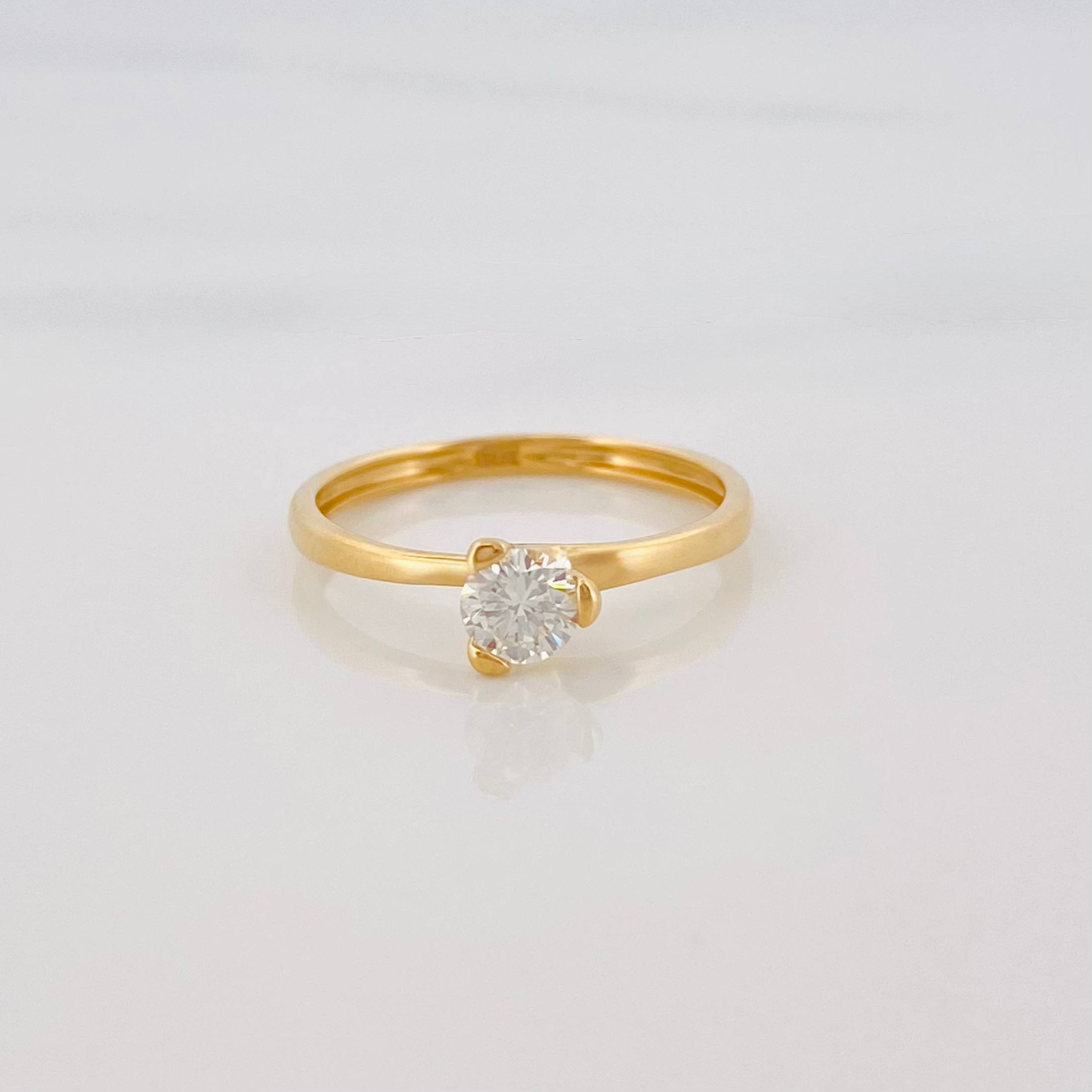 Anillo Solitario Diamante 30 Pts 1.65 g