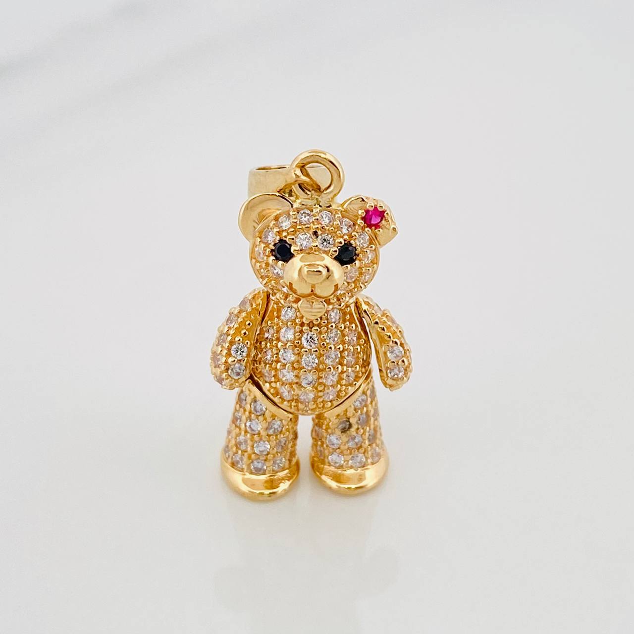Dije Oso Moño Articulado en oro amarillo 18K
