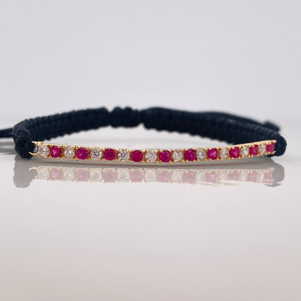 Pulsera tejida negra Tennis