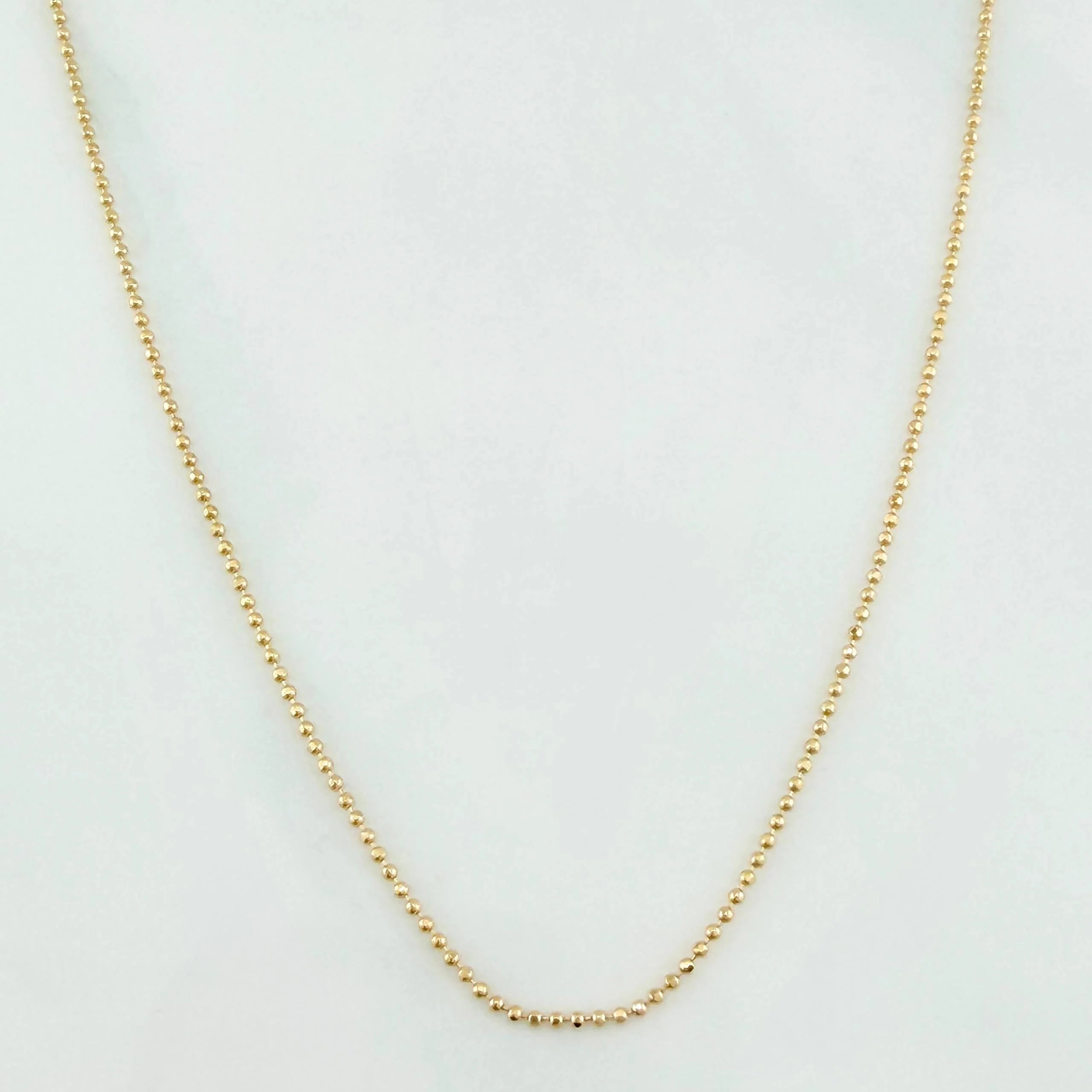 Cadena Militar de oro amarillo 18K de 45 cm, 2 g