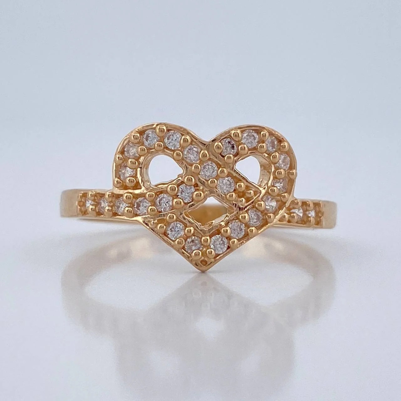 Anillo Corazón en oro amarillo 18K