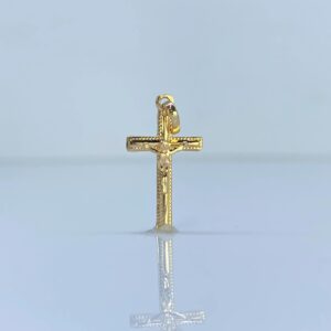 Dije Cruz Cristo en oro 18K