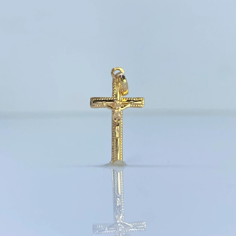 Dije Cruz Cristo en oro 18K