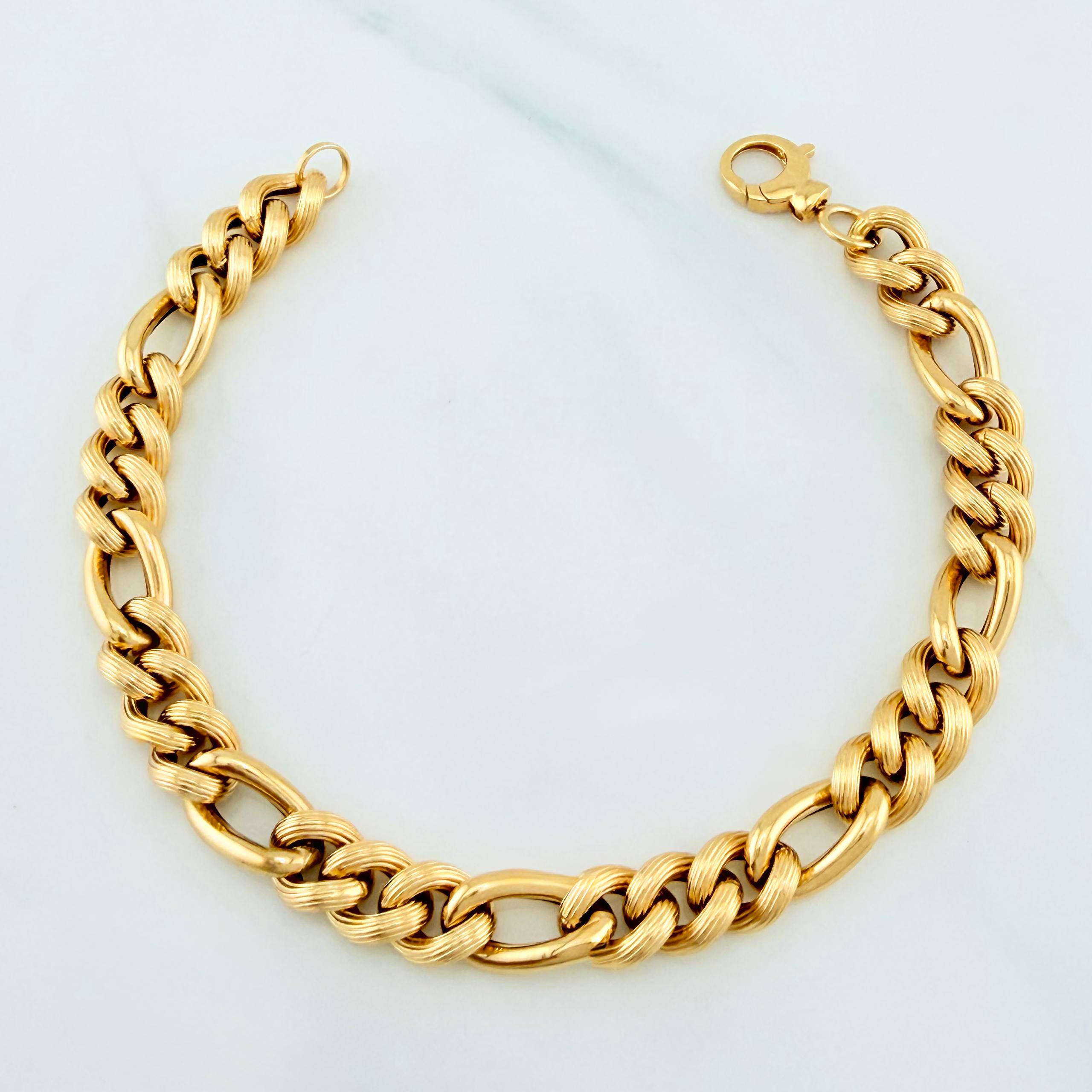 Pulso Figaro Trenzado en oro amarillo 18K